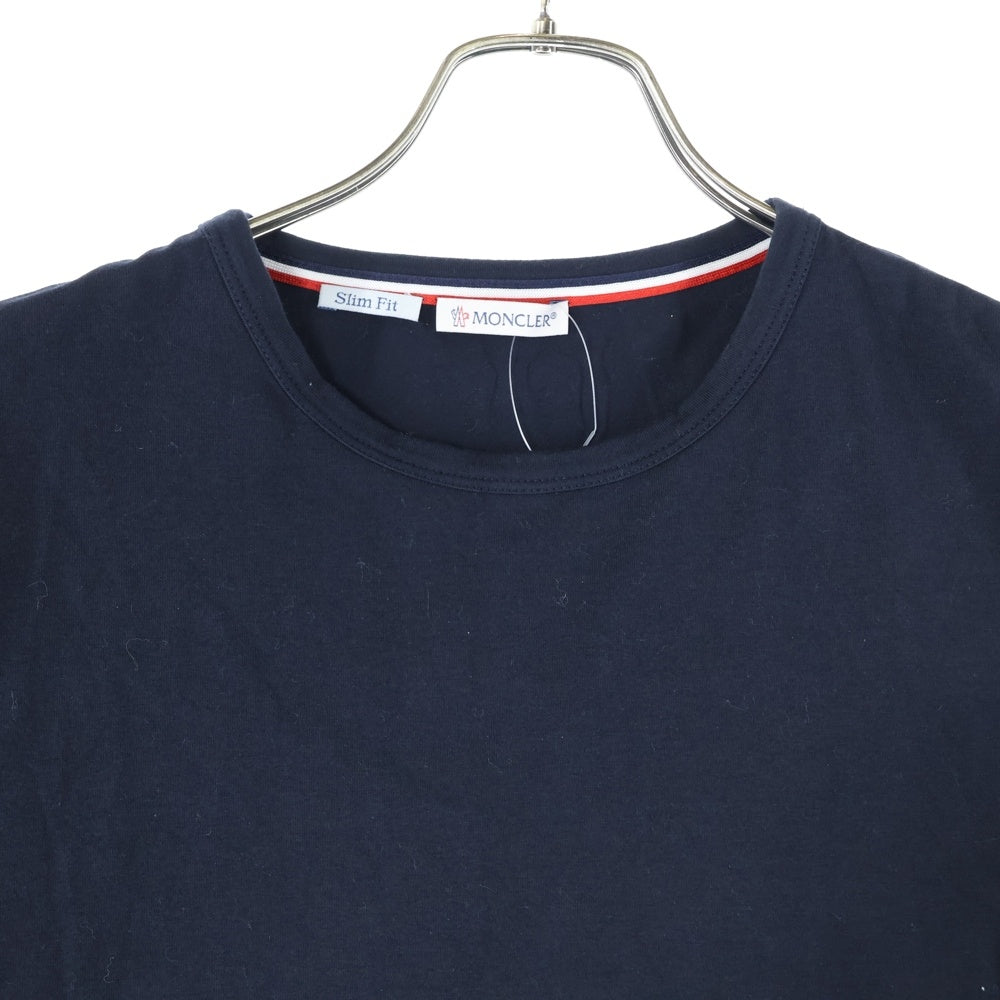 MONCLER(モンクレール) ロゴワッペン クルーネック半袖Tシャツ カットソー ブラック I10918C71600