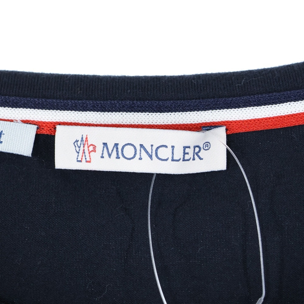 MONCLER(モンクレール) ロゴワッペン クルーネック半袖Tシャツ カットソー ブラック I10918C71600