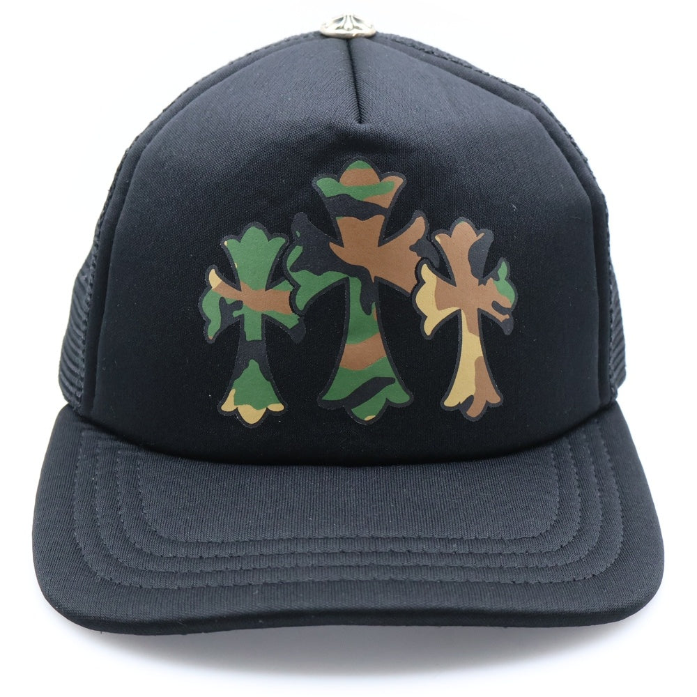 CHROME HEARTS(クロムハーツ) TRUCKER CAP セメタリークロス 迷彩 トラッカーキャップ 帽子 ブラック