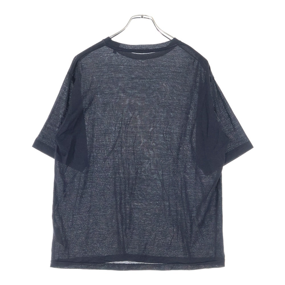 COMOLI(コモリ) ウールメッシュ半袖Tシャツ B01-05032 ブラック