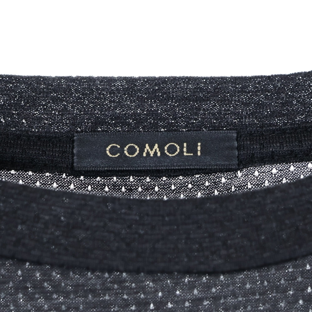 COMOLI(コモリ) ウールメッシュ半袖Tシャツ B01-05032 ブラック