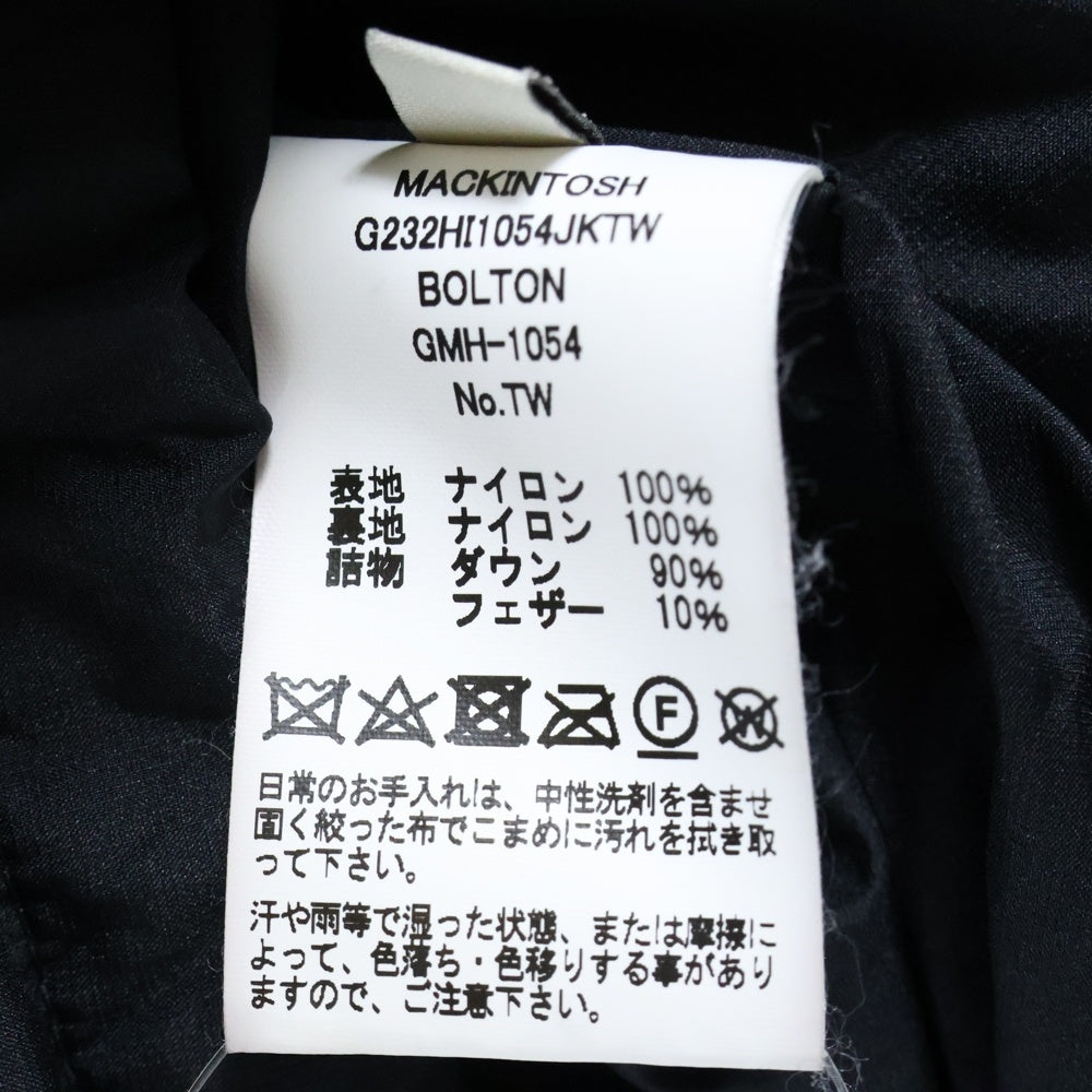 MACKINTOSH(マッキントッシュ) ボタンアップ ナイロンダウンジャケット G232HI1054JKTW ブラック