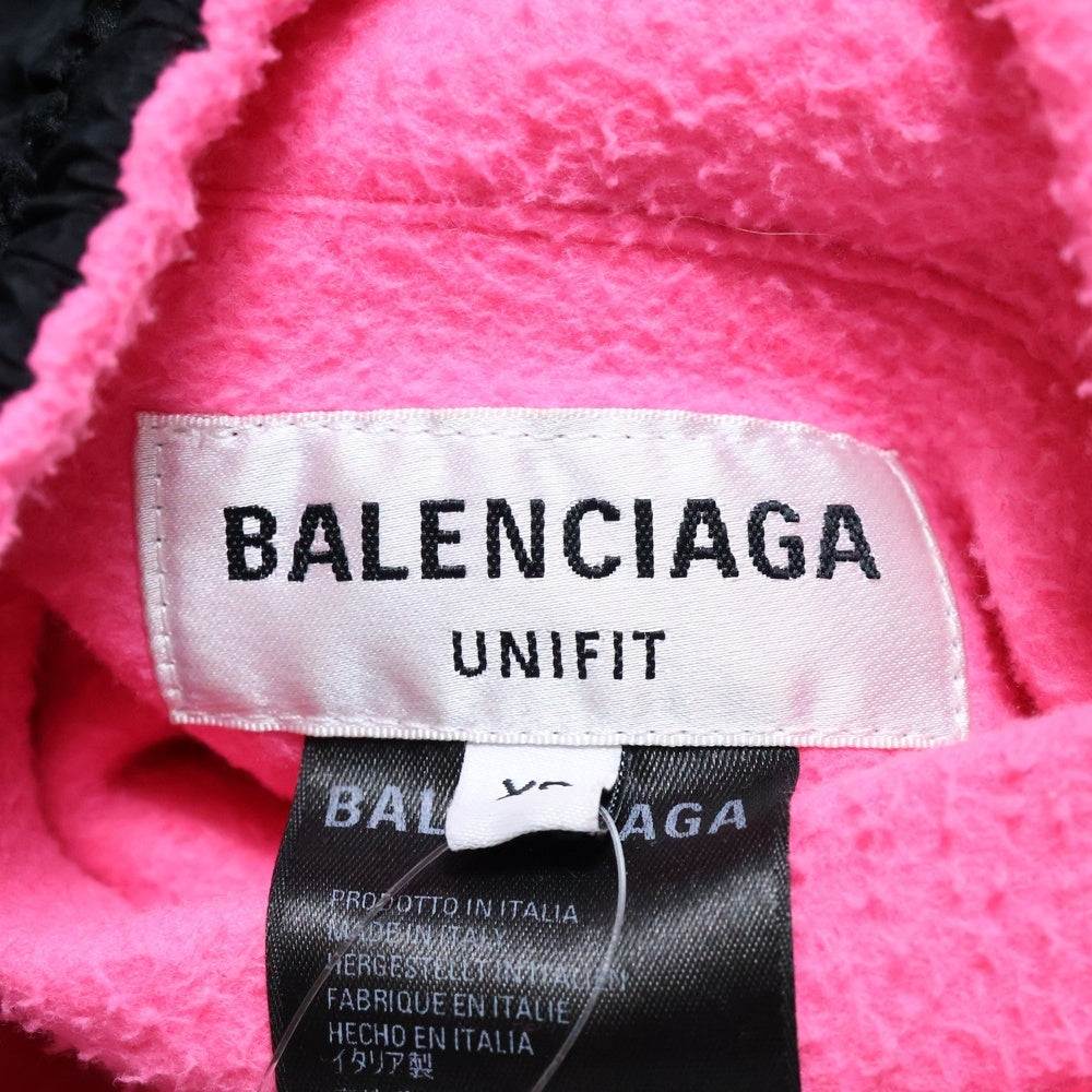 BALENCIAGA(バレンシアガ) Sporty B Reversible Track Jacket ロゴ刺繍 リバーシブルトラックジャケット ナイロンジャケット フリースジャケット ブラック/ピンク681445 TKO48