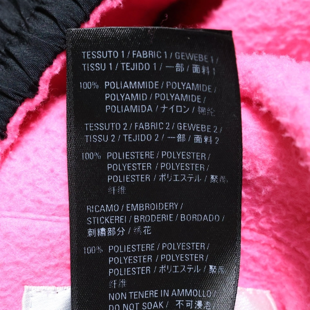 BALENCIAGA(バレンシアガ) Sporty B Reversible Track Jacket ロゴ刺繍 リバーシブルトラックジャケット ナイロンジャケット フリースジャケット ブラック/ピンク681445 TKO48
