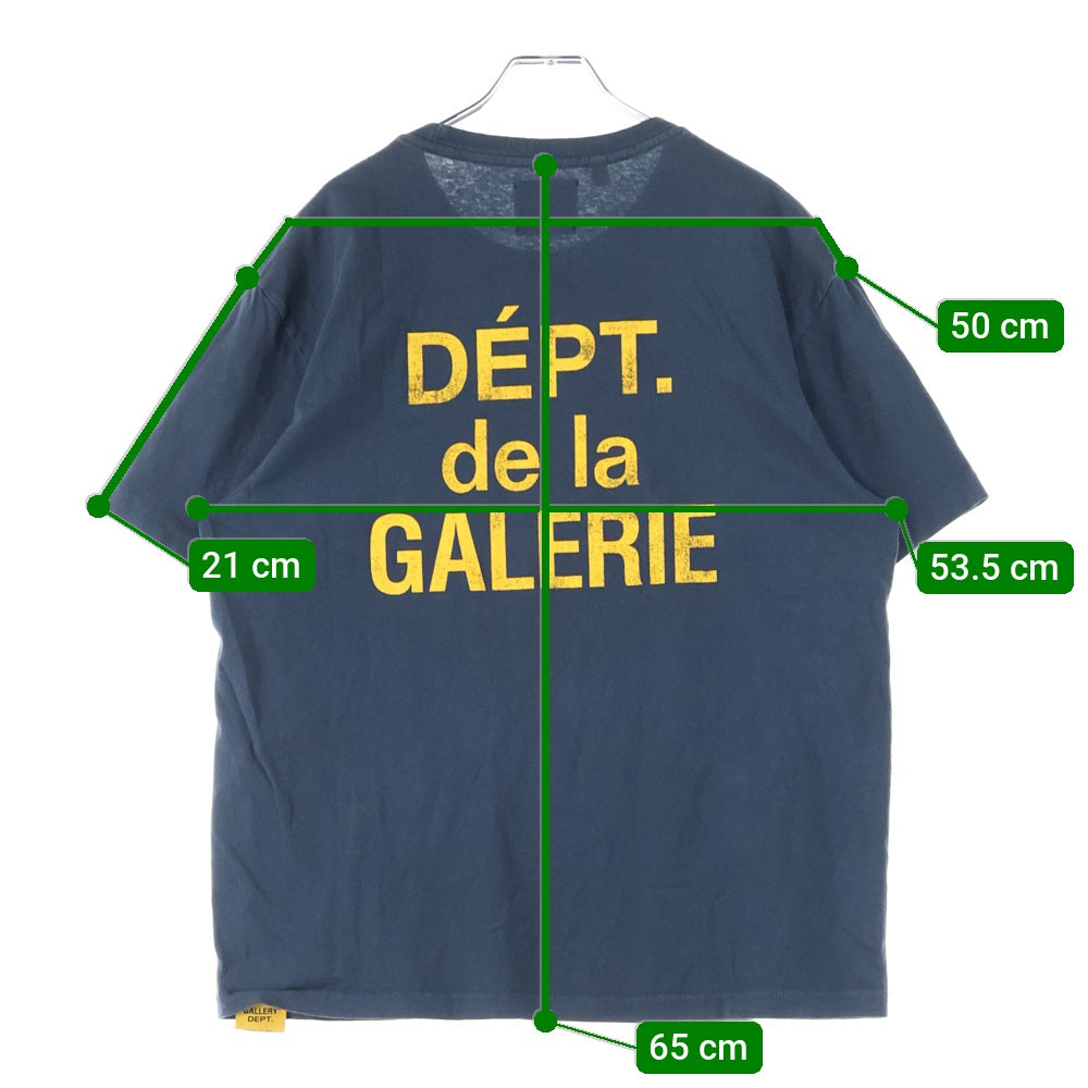 GALLERY DEPT.(ギャラリーデプト) DEPT de la GALERIE Classic Tee 両面ロゴプリント クルーネック半袖Tシャツカットソー ブラック