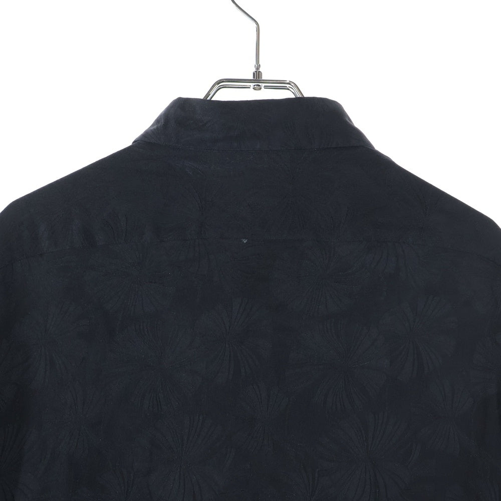 SAINT LAURENT PARIS(サンローランパリ) 総柄シルク 長袖シャツ ブラック 646850 Y2C76