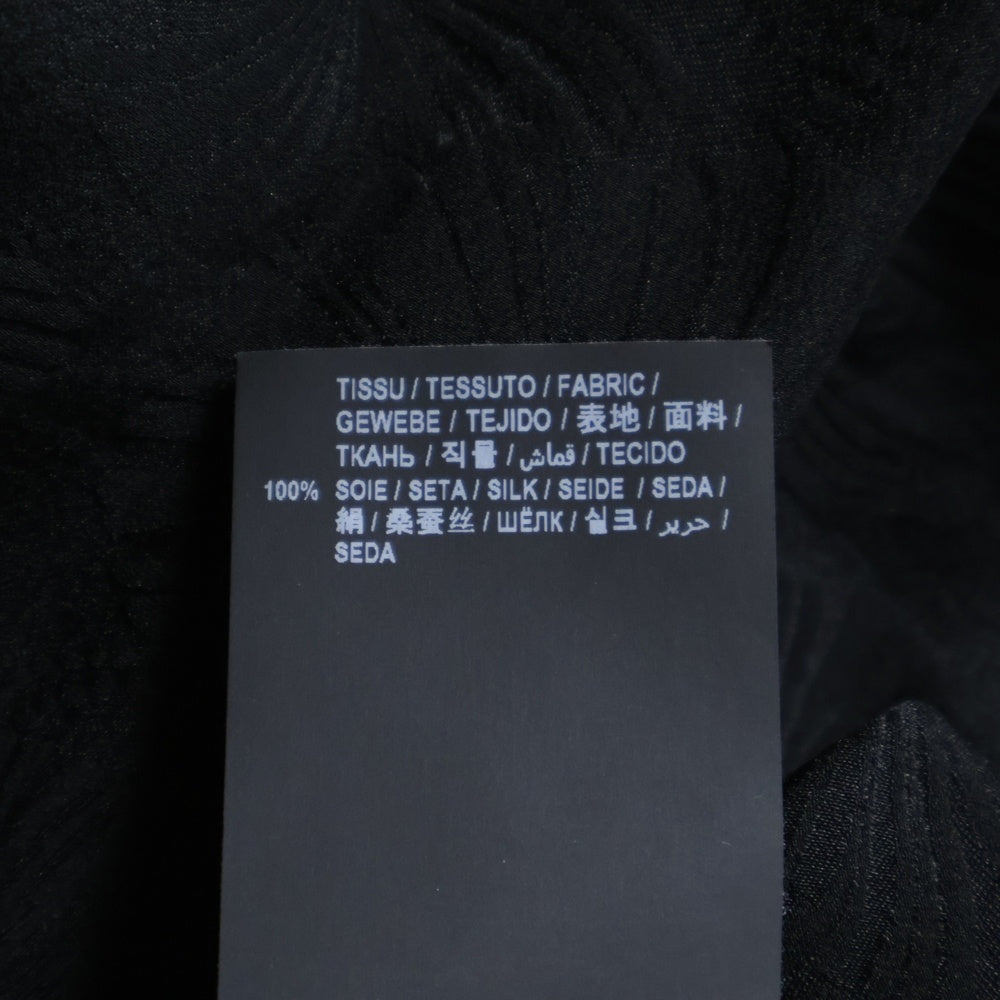 SAINT LAURENT PARIS(サンローランパリ) 総柄シルク 長袖シャツ ブラック 646850 Y2C76