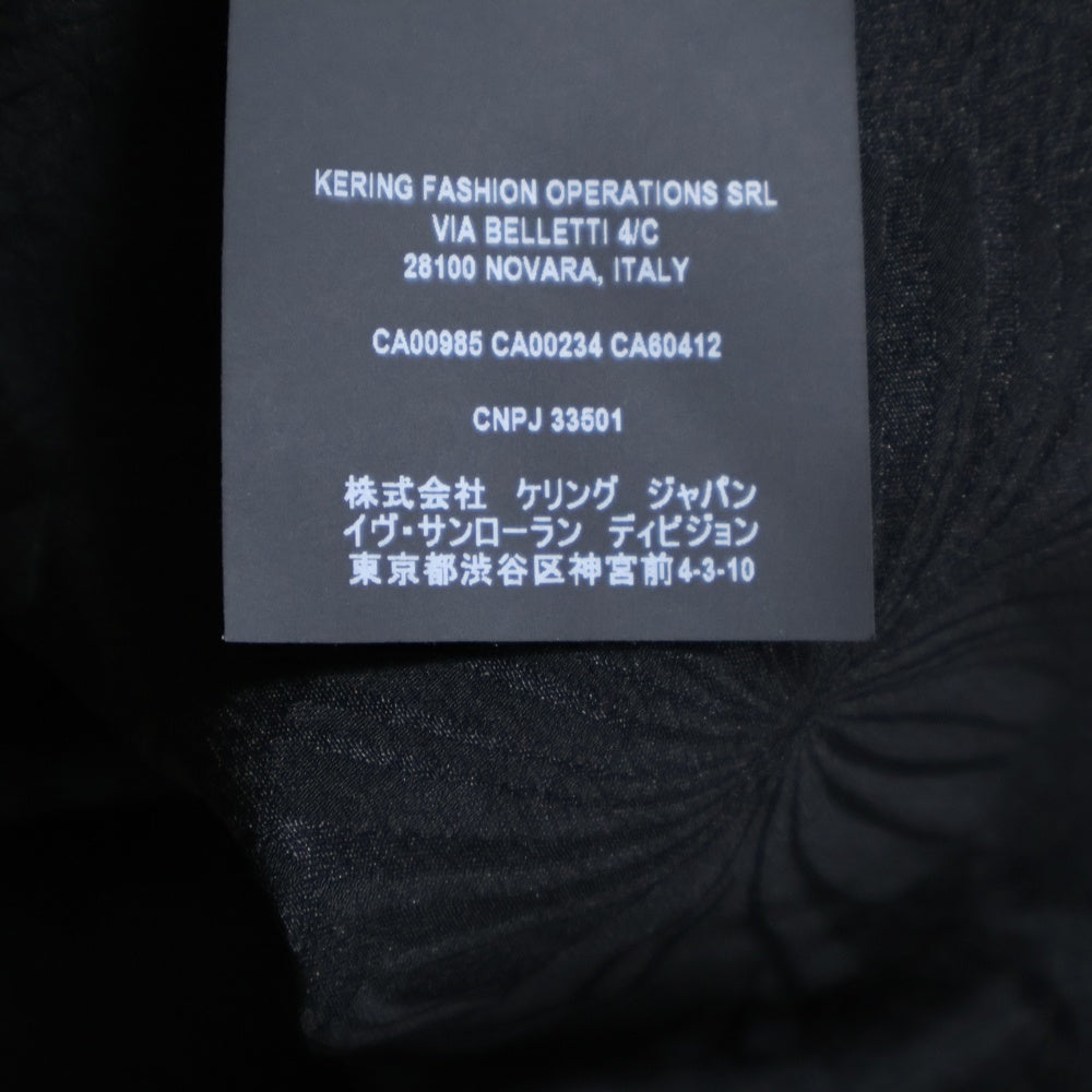 SAINT LAURENT PARIS(サンローランパリ) 総柄シルク 長袖シャツ ブラック 646850 Y2C76