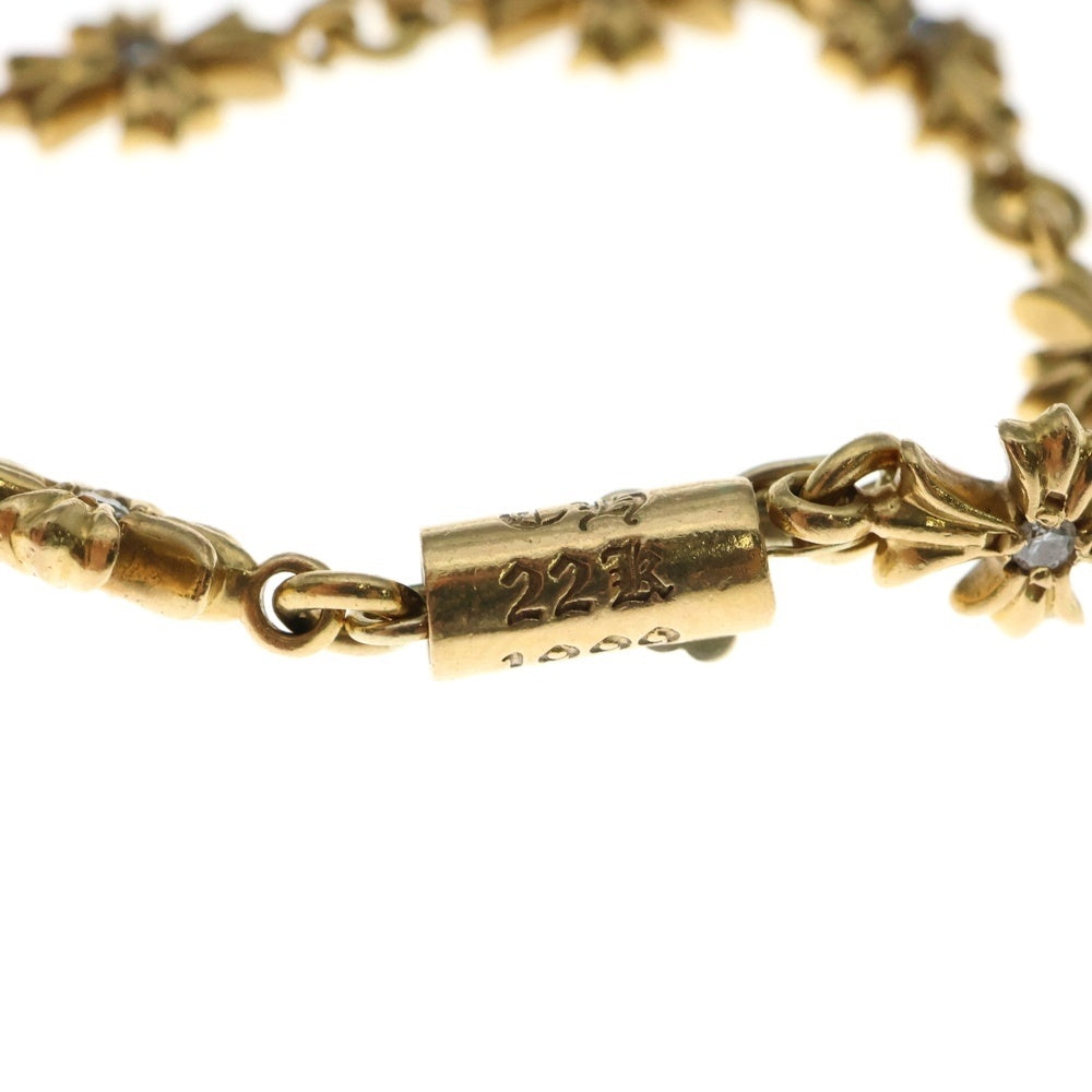CHROME HEARTS(クロムハーツ) 22K TNY E CH PLS P/DIA タイニーE CHプラス ブレスレット PAVEダイヤ ゴールド BCA026