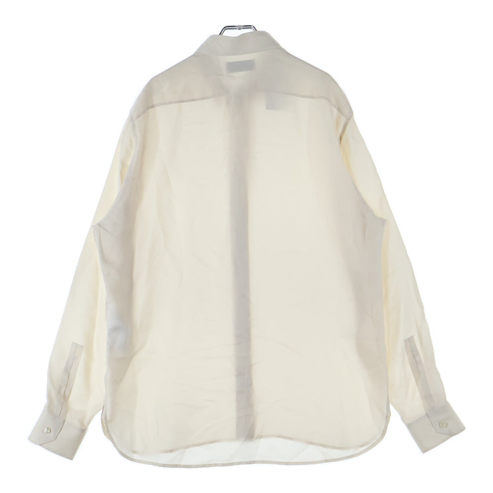 SAINT LAURENT PARIS(サンローランパリ) シルクプレーン 比翼長袖シャツ アイボリー 646850 Y1H76