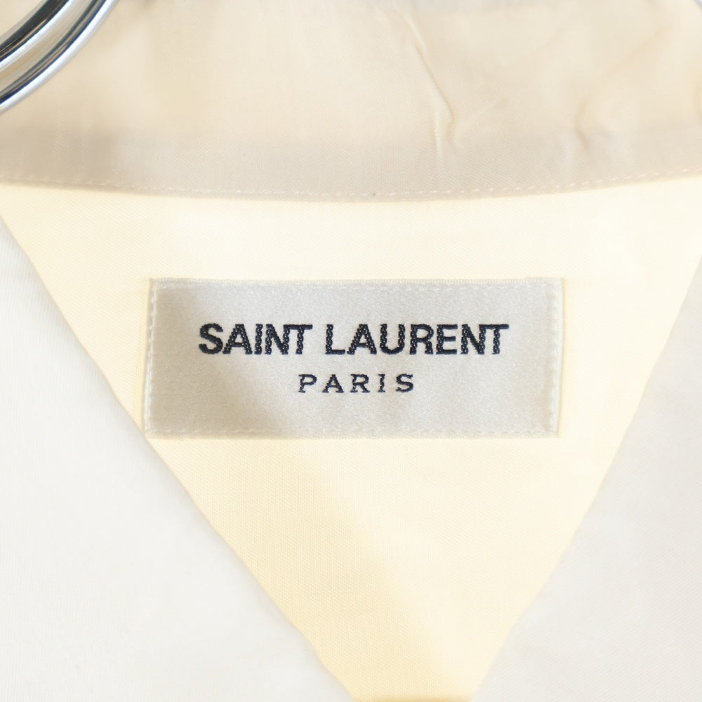 SAINT LAURENT PARIS(サンローランパリ) シルクプレーン 比翼長袖シャツ アイボリー 646850 Y1H76