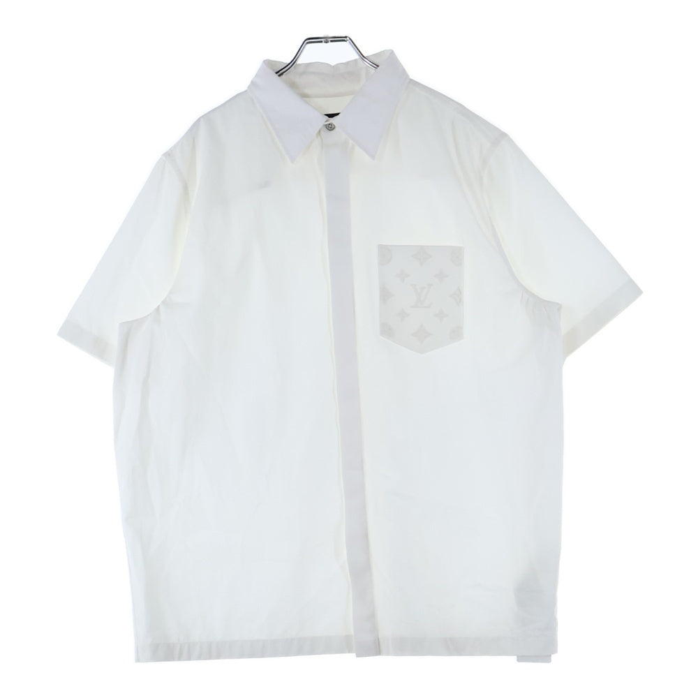 LOUIS VUITTON(ルイヴィトン) 25AW モノグラムコットン 半袖シャツ ホワイト RM252MQ IKE HTS48W