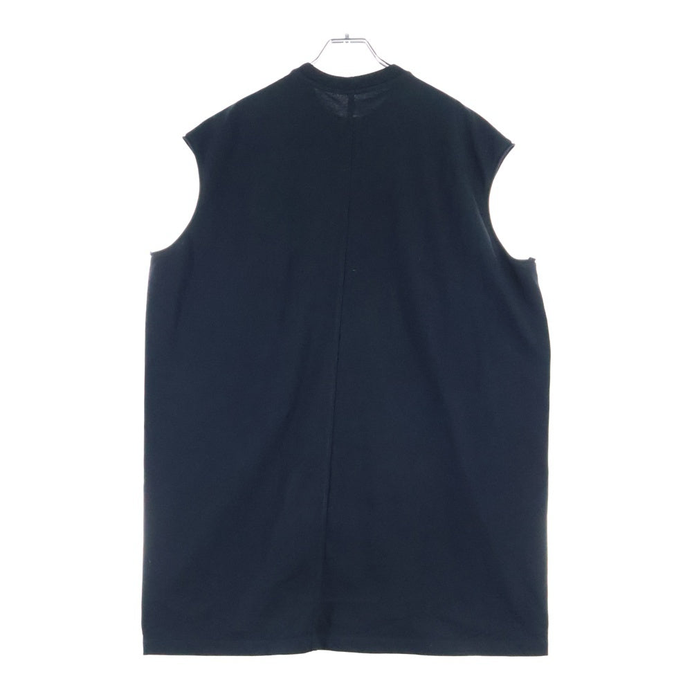 Rick Owens(リックオウエンス) 24SS TARP T ノースリーブ オーバーサイズカットソー タンクトップ ブラック RU01B1160‐BA