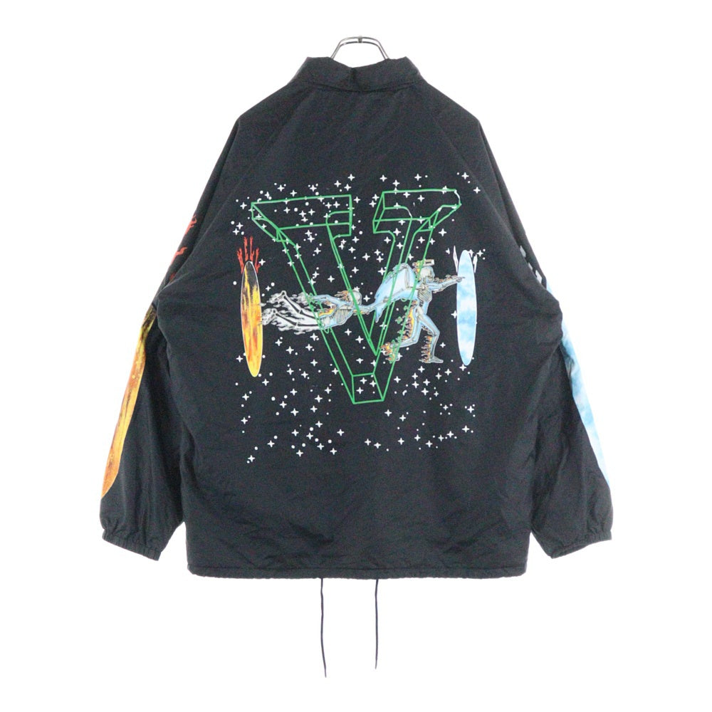 SAINT MICHAEL(セントマイケル) 22AW×VLONE VL COACH JACKET SKULL ナイロンコーチジャケット ブラック