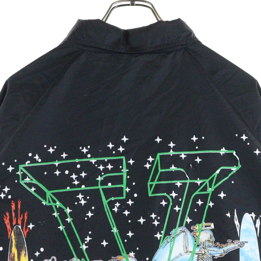 SAINT MICHAEL(セントマイケル) 22AW×VLONE VL COACH JACKET SKULL ナイロンコーチジャケット ブラック