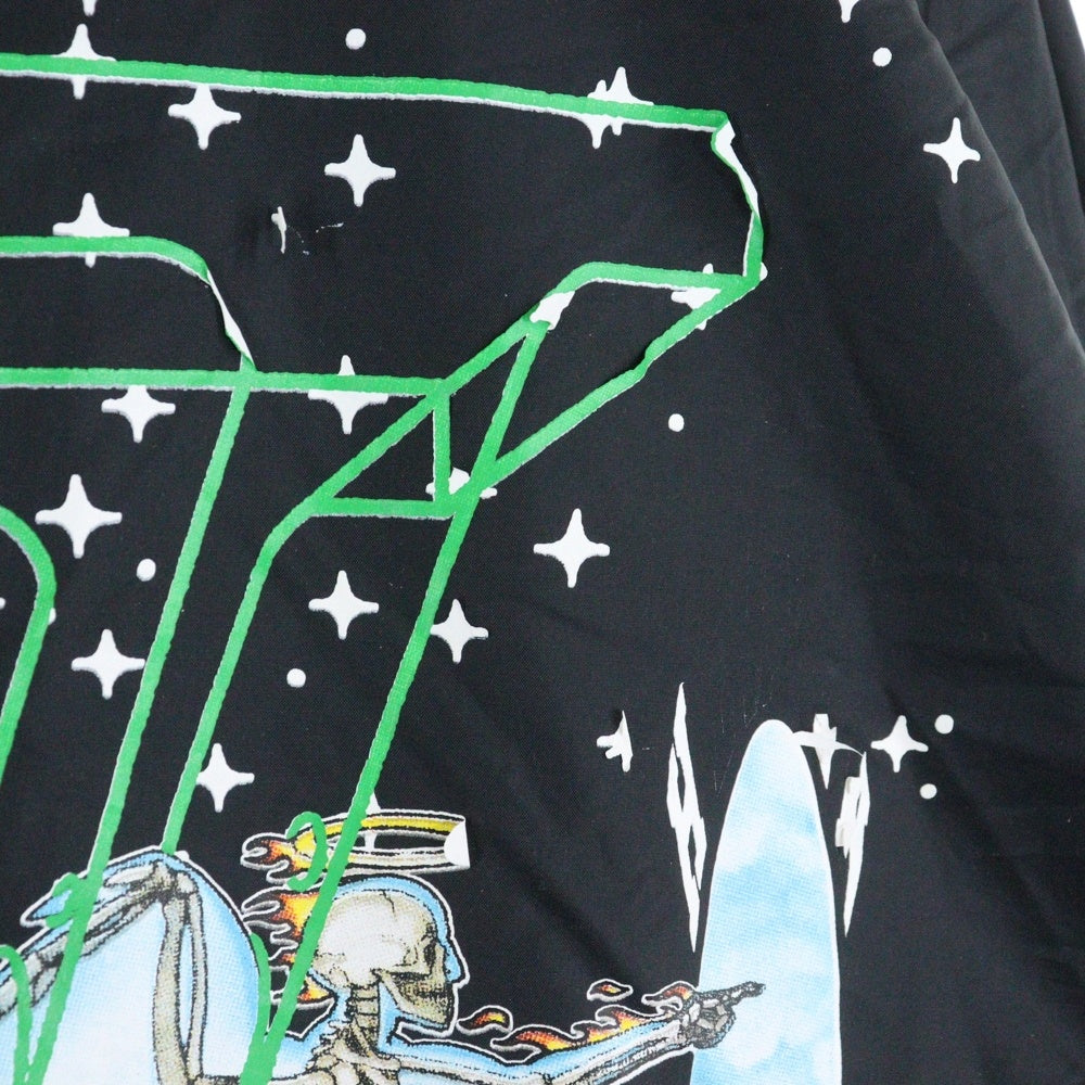 SAINT MICHAEL(セントマイケル) 22AW×VLONE VL COACH JACKET SKULL ナイロンコーチジャケット ブラック