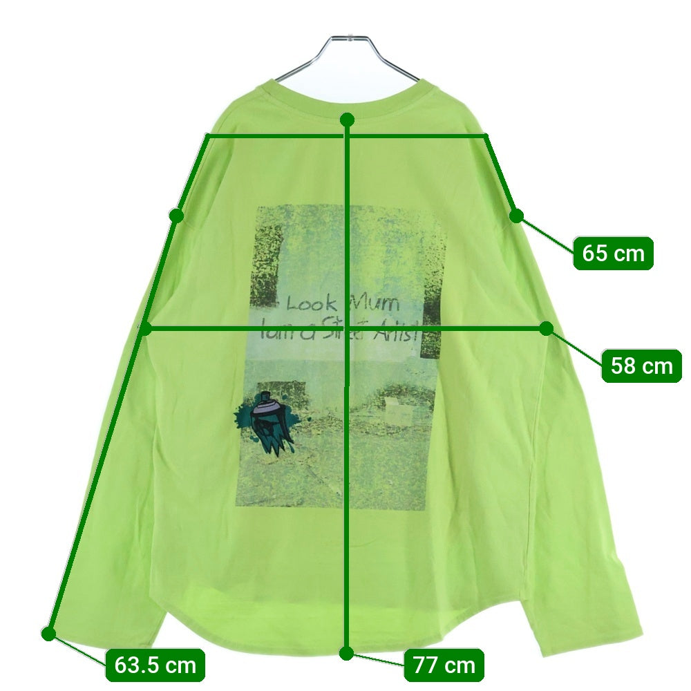 cvtvlist(カタリスト) 両面プリント 長袖Tシャツ ロンT カットソー イエロー