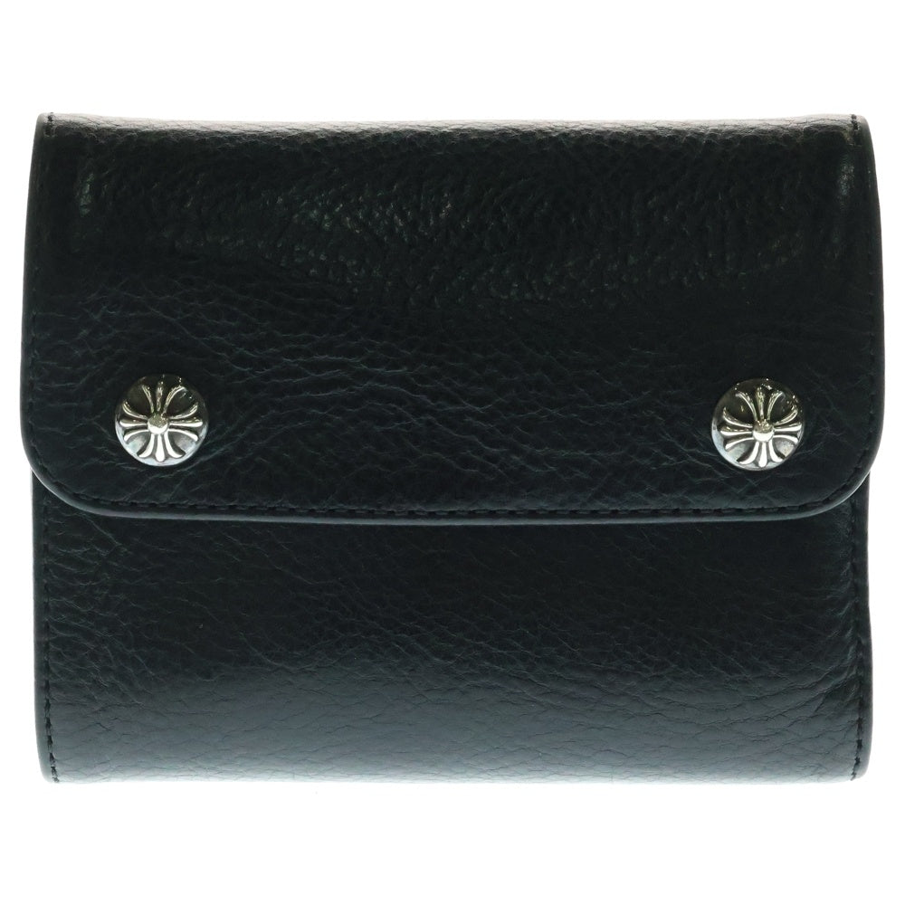 CHROME HEARTS(クロムハーツ) WAVE MINI ウェーブミニ レザーウォレット 財布 ブラック BCA373