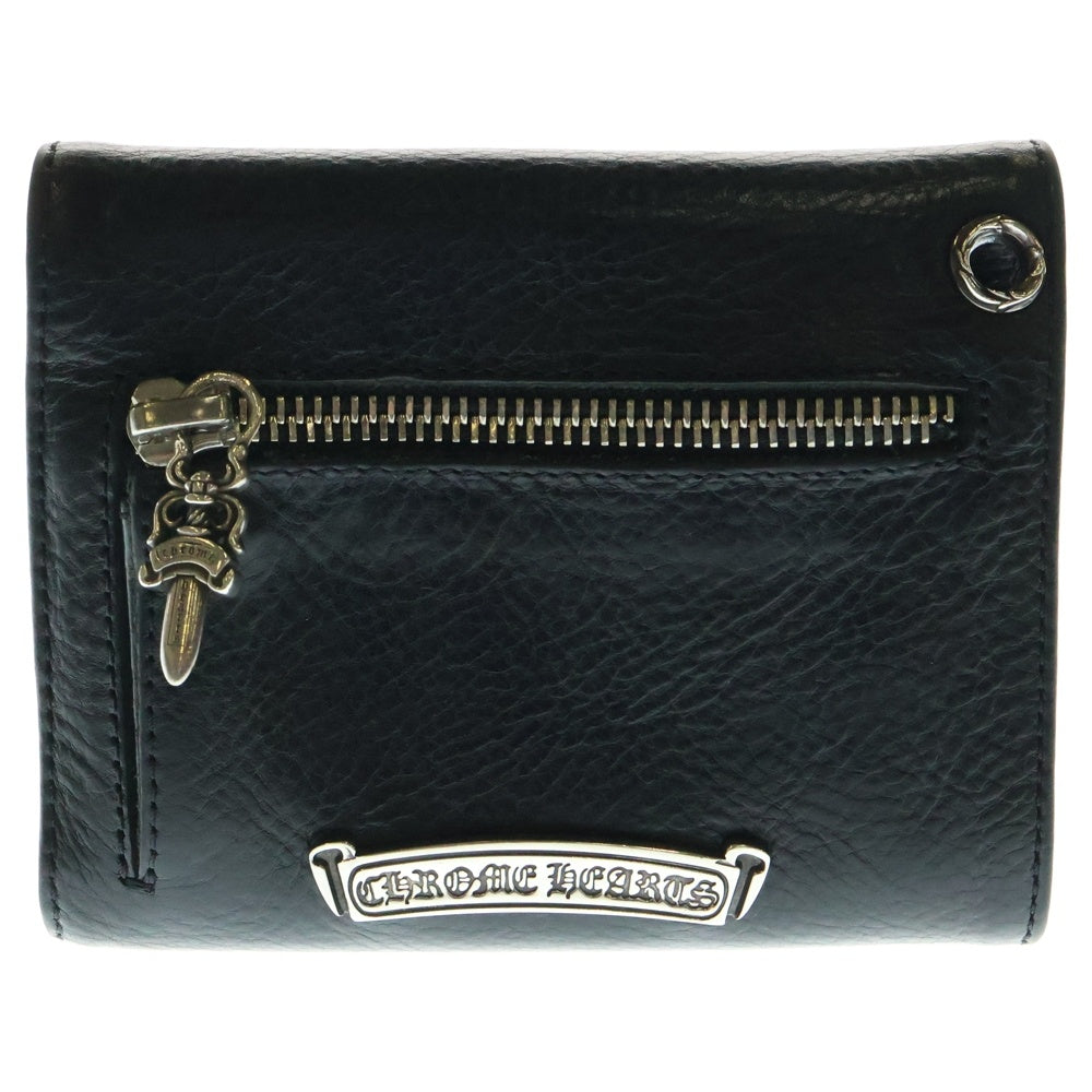 CHROME HEARTS(クロムハーツ) WAVE MINI ウェーブミニ レザーウォレット 財布 ブラック BCA373