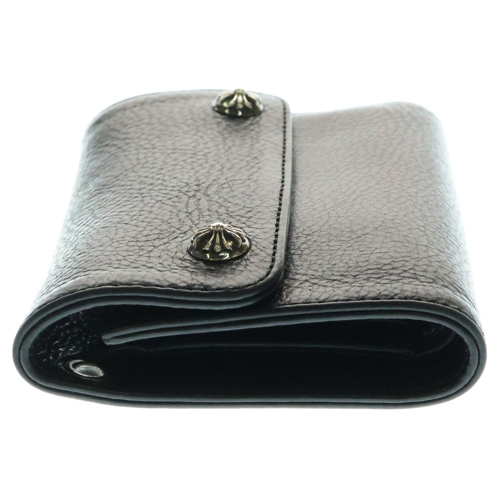 CHROME HEARTS(クロムハーツ) WAVE MINI ウェーブミニ レザーウォレット 財布 ブラック BCA373