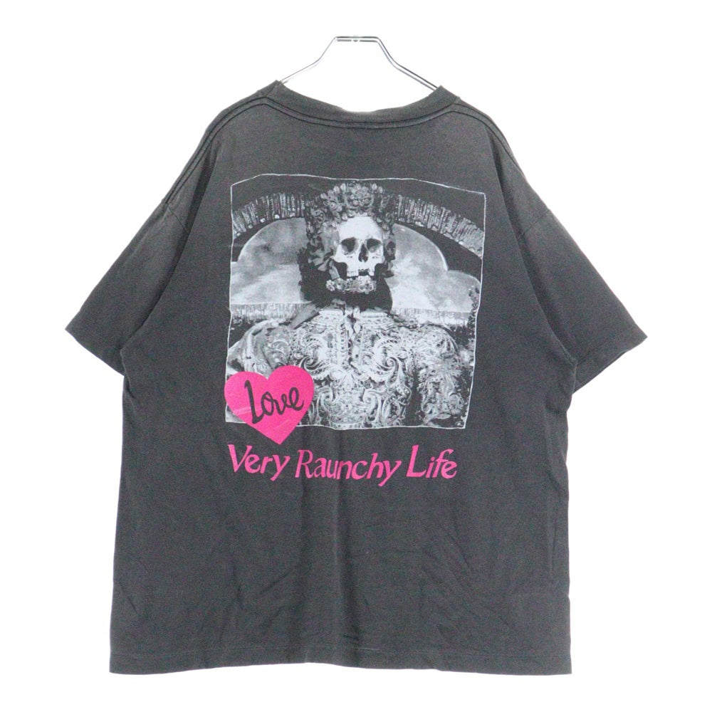 SAINT MICHAEL(セントマイケル) 25SS LOVEプリント 半袖Tシャツ カットソー ブラック SM-HR8-0000-012