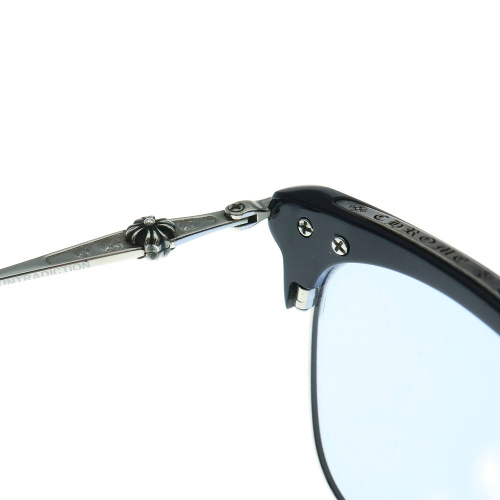 CHROME HEARTS(クロムハーツ) SLUNTRADICTION クロスボール スクエア 眼鏡 サングラス アイウェア シルバー/ブラック
