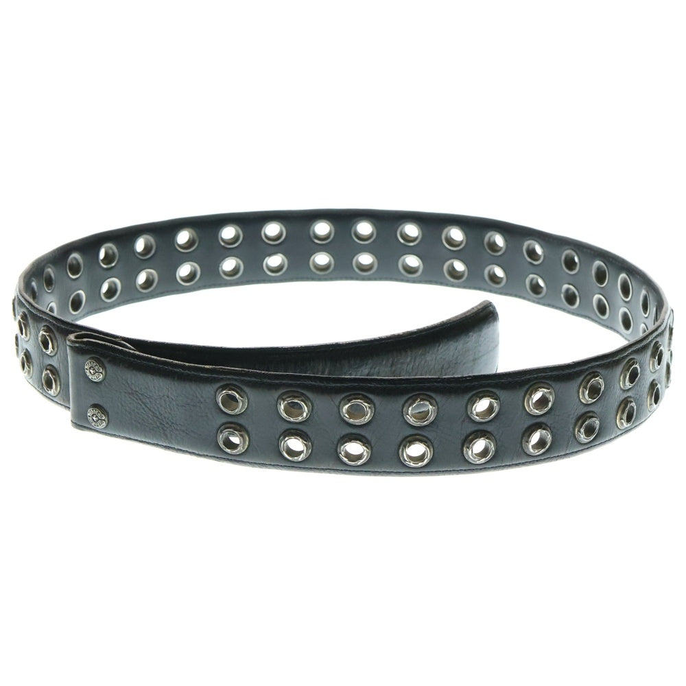 CHROME HEARTS(クロムハーツ) 1.5 STRP LG GRMT ダブルグロメット レザーベルト ブラック