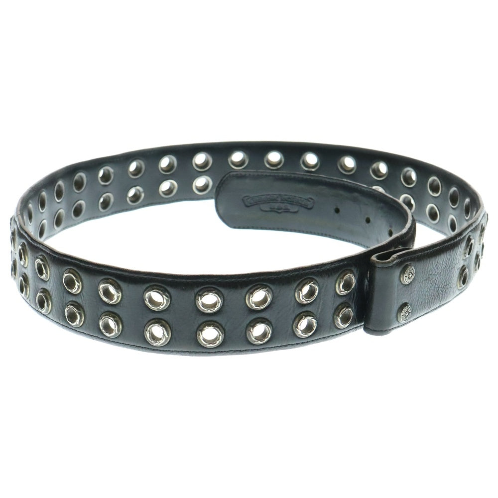 CHROME HEARTS(クロムハーツ) 1.5 STRP LG GRMT ダブルグロメット レザーベルト ブラック