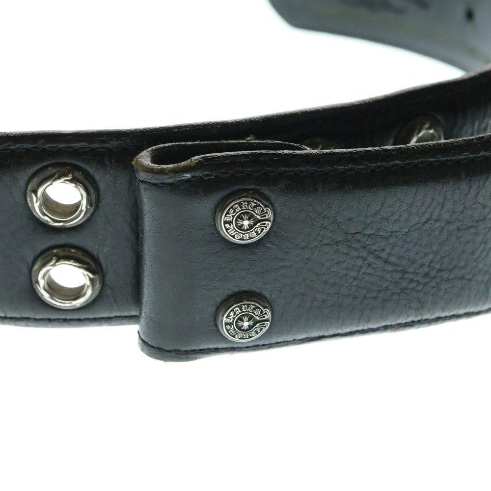 CHROME HEARTS(クロムハーツ) 1.5 STRP LG GRMT ダブルグロメット レザーベルト ブラック