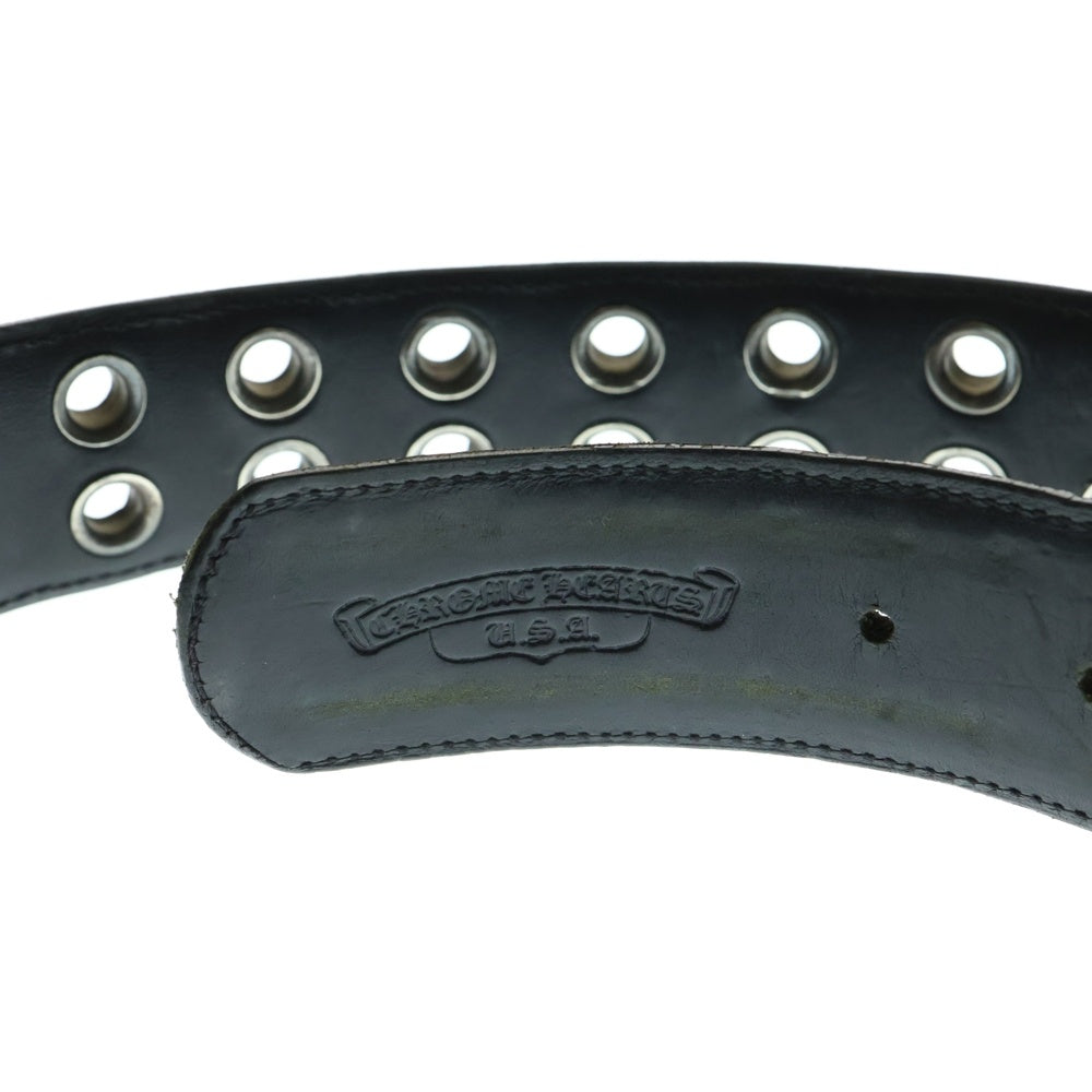 CHROME HEARTS(クロムハーツ) 1.5 STRP LG GRMT ダブルグロメット レザーベルト ブラック