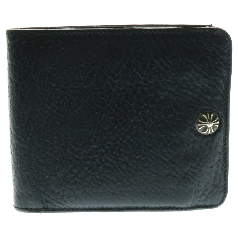 CHROME HEARTS(クロムハーツ) 1SNAP 1スナップ クロス ボールボタン レザーウォレット 財布 ブラック BCA361