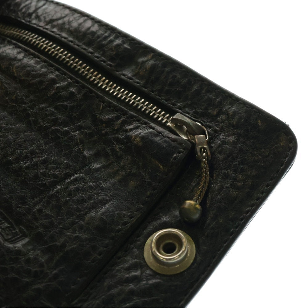 CHROME HEARTS(クロムハーツ) 1SNAP 1スナップ クロス ボールボタン レザーウォレット 財布 ブラック BCA361