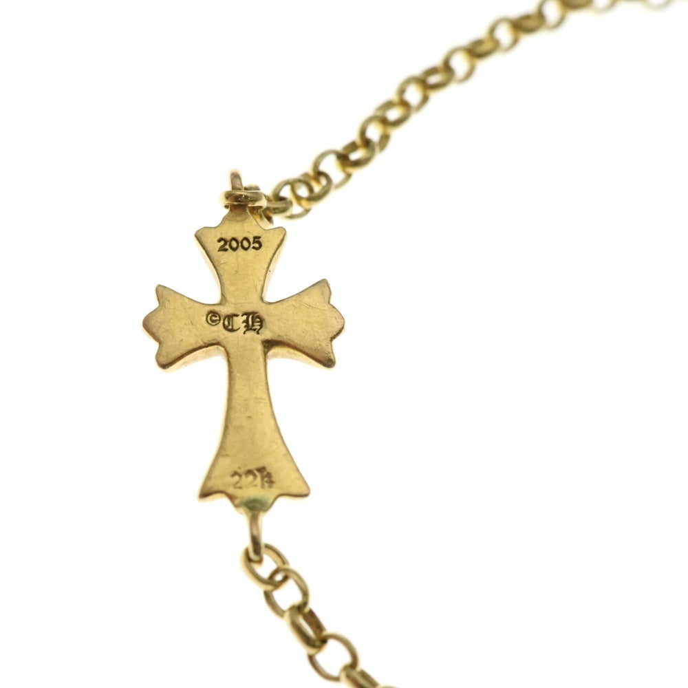 CHROME HEARTS(クロムハーツ) 22K 7.5inch CHN BBY FAT 22Kベイビーファットチェーン ゴールドブレスレット