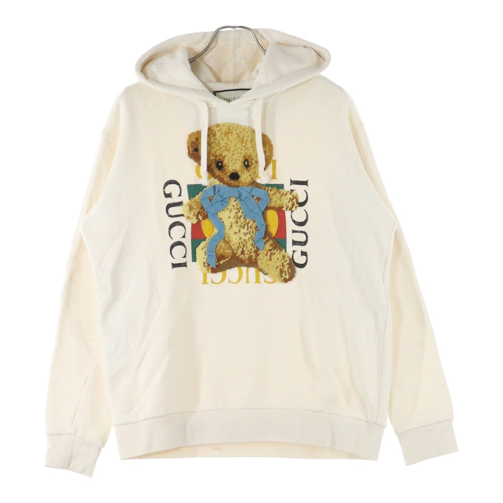 GUCCI(グッチ) テディベア オーバーサイズ プルオーバーフーディー スウェット ホワイト 469251