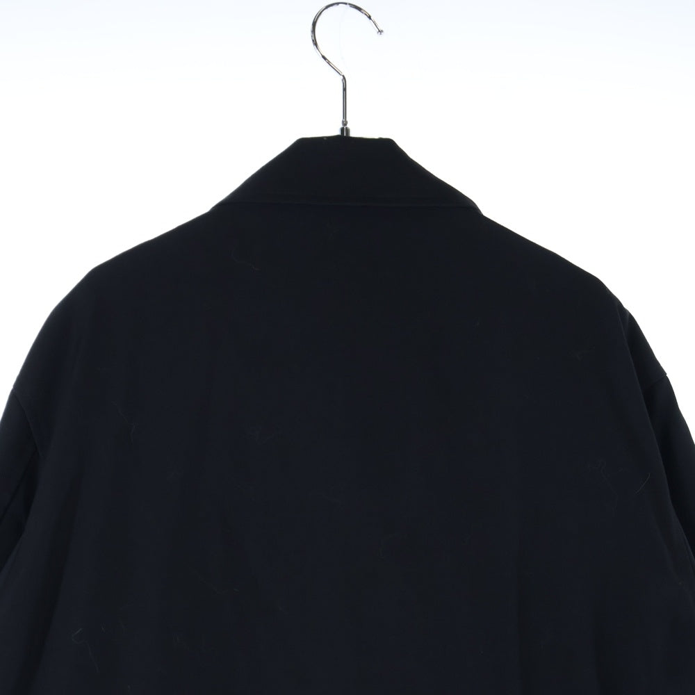 Yohji Yamamoto(ヨウジヤマモト) 17AW ウールギャバジン ドレスコート ステンカラーロングコート ブラック HK-D22-100