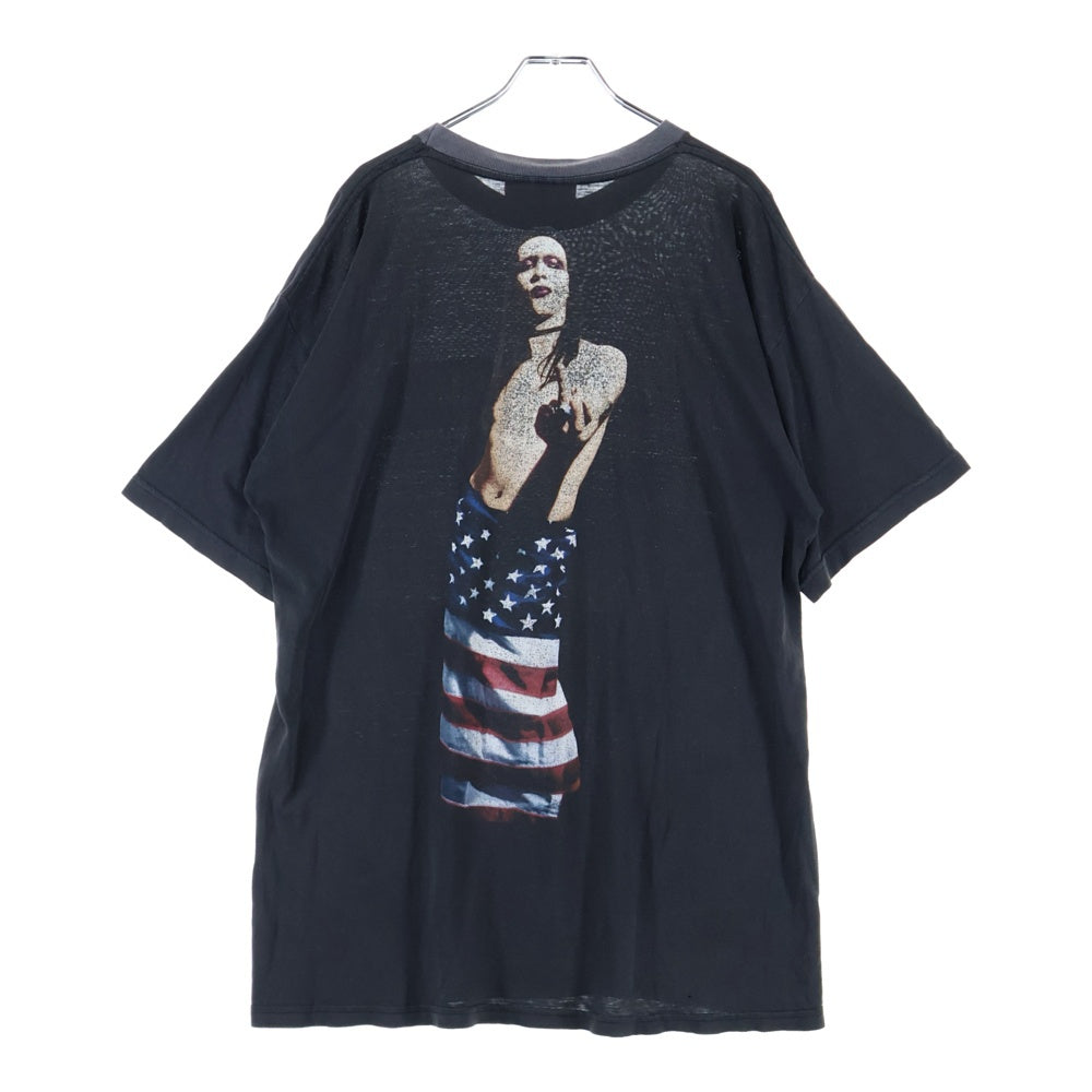 VINTAGE(ヴィンテージ) 90s MARILYN MANSON HELLO MY NAME IS MARILYN MANSON TEE マリリンマンソン ハロー 両面プリント半袖Tシャツ カットソー ブラック