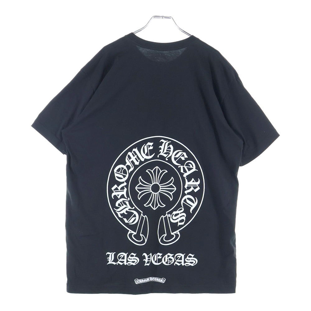 CHROME HEARTS(クロムハーツ) Las Vegas Horseshoe Tee ラスベガス限定 ホースシュープリント クルーネック 半袖Tシャツ カットソー ブラック