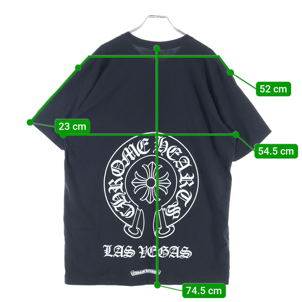 CHROME HEARTS(クロムハーツ) Las Vegas Horseshoe Tee ラスベガス限定 ホースシュープリント クルーネック 半袖Tシャツ カットソー ブラック