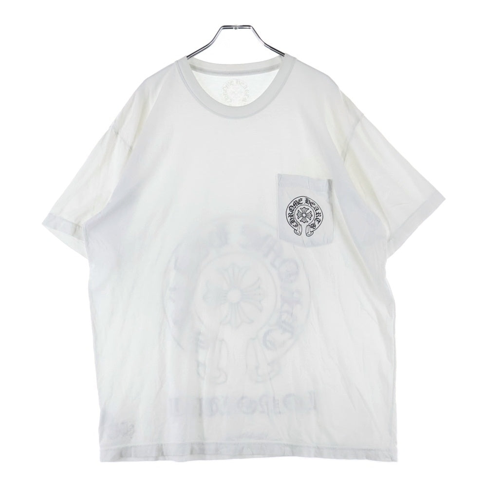 CHROME HEARTS(クロムハーツ) Honolulu Back Horseshoe Tee ホノルルバックホースシュー クルーネック半袖Tシャツカットソー ホワイト