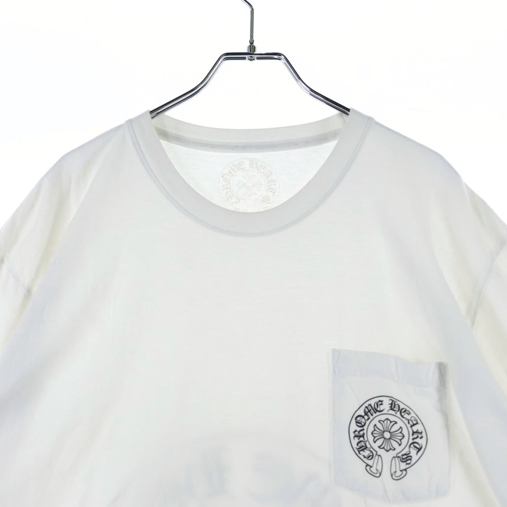 CHROME HEARTS(クロムハーツ) Honolulu Back Horseshoe Tee ホノルルバックホースシュー クルーネック半袖Tシャツカットソー ホワイト