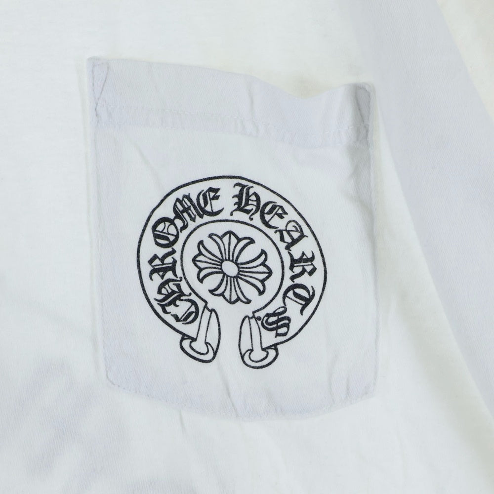 CHROME HEARTS(クロムハーツ) Honolulu Back Horseshoe Tee ホノルルバックホースシュー クルーネック半袖Tシャツカットソー ホワイト