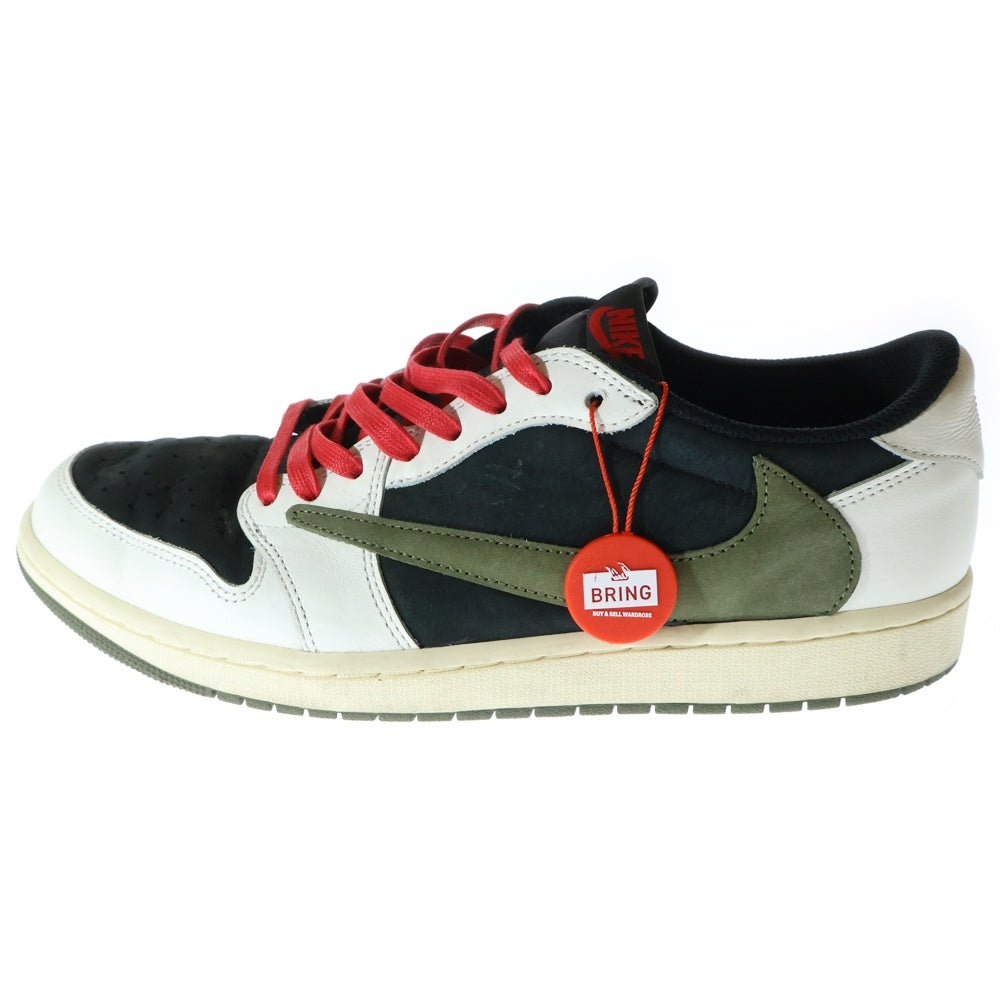 NIKE(ナイキ) ×TRAVIS SCOTT WMNS AIR JORDAN 1 LOW OG Medium Olive DZ4137-106 トラヴィススコット ウィメンズ エアジョーダン1 ローカットスニーカー US12/29.0cm