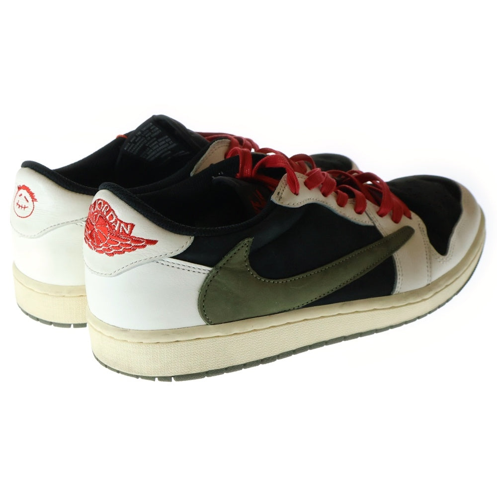 NIKE(ナイキ) ×TRAVIS SCOTT WMNS AIR JORDAN 1 LOW OG Medium Olive DZ4137-106 トラヴィススコット ウィメンズ エアジョーダン1 ローカットスニーカー US12/29.0cm