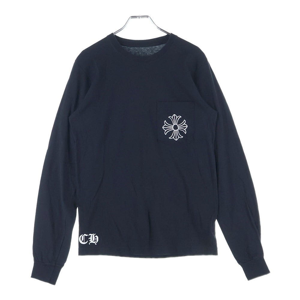 CHROME HEARTS(クロムハーツ) CH PLS L/S CHプラス 両面プリント ロングスリーブ 長袖Tシャツ ブラック
