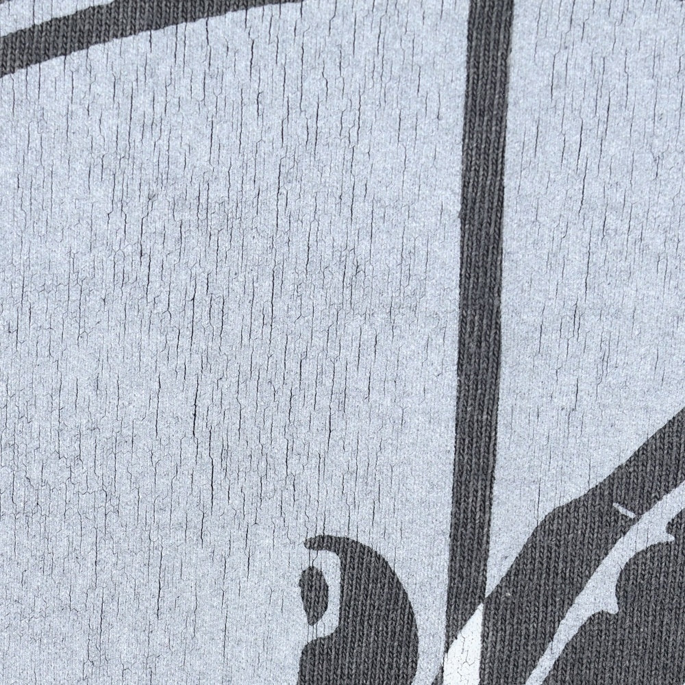 SAINT MICHAEL(セントマイケル) 25SS ×FEAR OF GOD SNT OF GOD FG_SS TEE VINTAGE加工 セントオブゴッド 両面プリント クルーネック 半袖Tシャツ カットソー ブラック SM-HR8-0000-C01