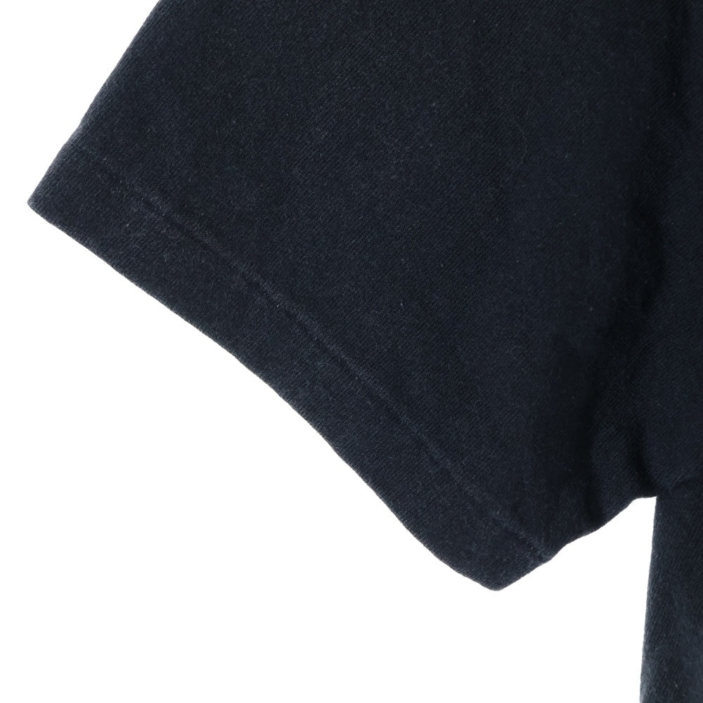 READY MADE(レディメイド) 23SS SMILE & LOGO SHORT SLEEVE T-SHIRT スマイル ロゴエンブロイダリー 半袖カットソー Tシャツ ブラック RE-CO-BK-00-00-244