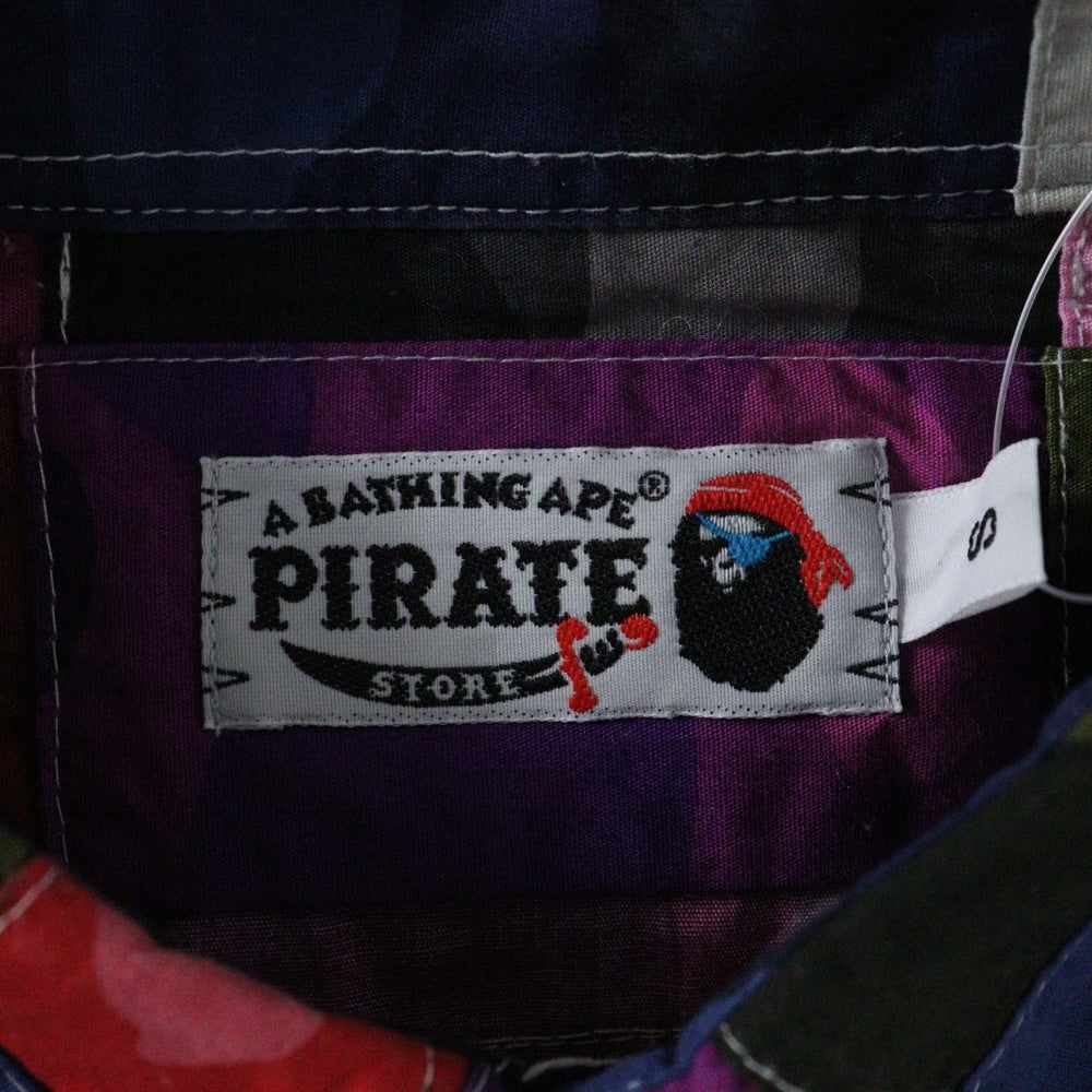 A BATHING APE(アベイシングエイプ) パッチワーク カモ 長袖シャツ マルチ A14599