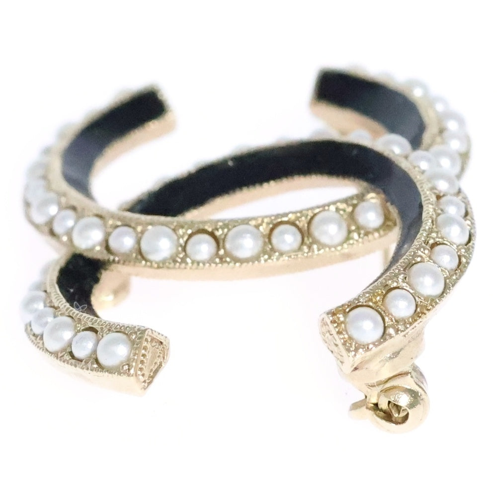 CHANEL(シャネル) ココマーク フェイク7パール ブローチ A19/S ゴールド/ブラック