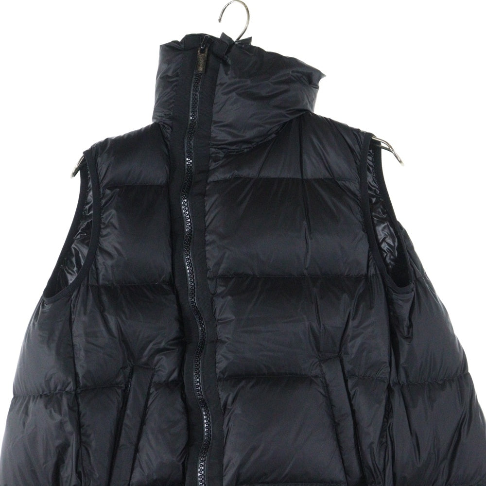 sacai Puffer Vest ブラック サイズ1 Asymmetric quilted down vest in black - Sacai | Mytheresa