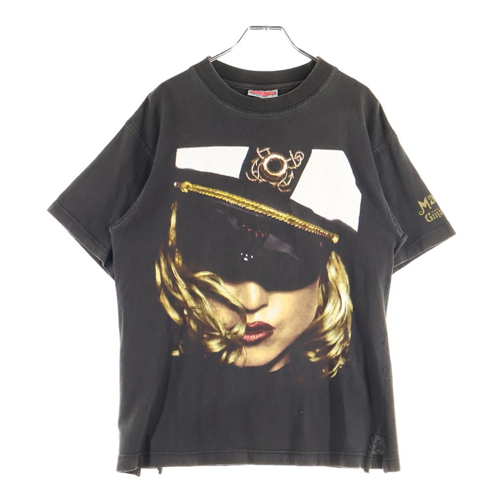 VINTAGE(ヴィンテージ) 90s MADONNA GIRLIE SHOW マドンナ ガーリー ショー プリント半袖Tシャツ カットソー ブラック